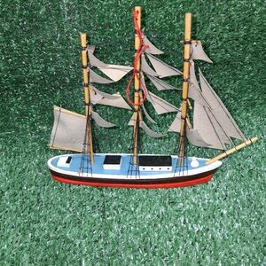 VTG Kurt S. Adler 9x7 Hand Painted Sail Boat Christmas Ornament